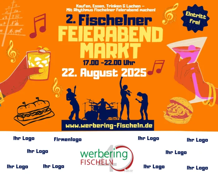 Fischelner Feierabendmarkt Sponsoring: Plakateindruck DIN A3