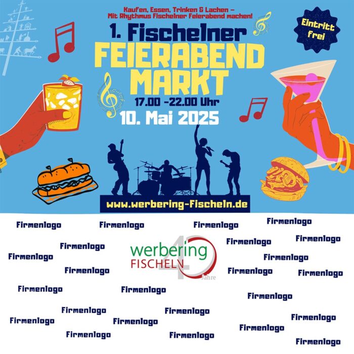 Fischelner Feierabendmarkt Sponsoring: Plakateindruck DIN A3